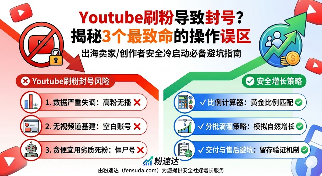 Youtube刷粉导致封号？揭秘3个最致命的操作误区