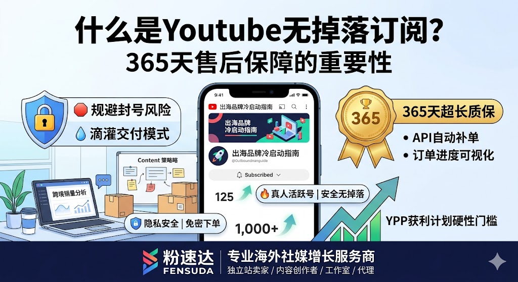 什么是Youtube无掉落订阅？365天售后保障的重要性