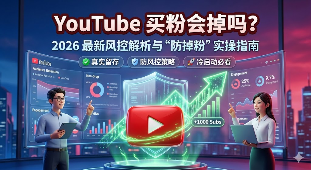 Youtube买粉会掉吗？如何选择“永久不掉”的粉丝？