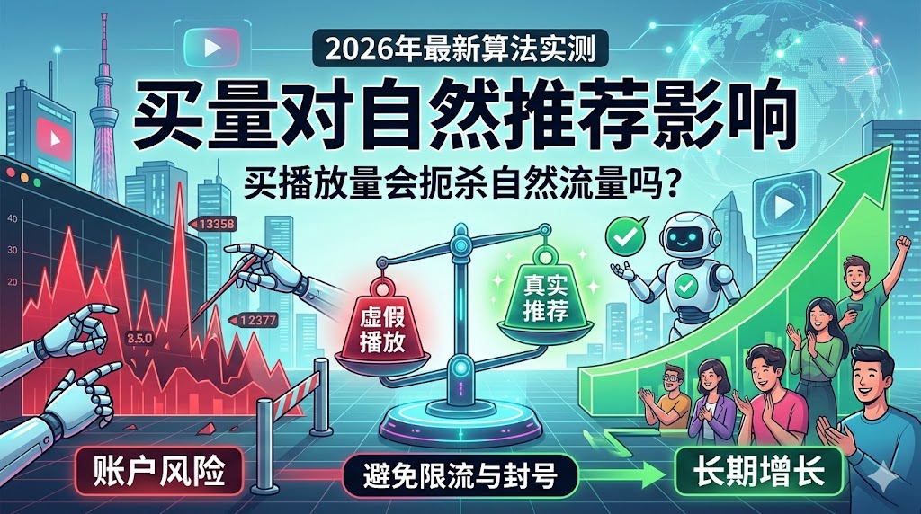 实测数据：买播放量会扼杀Youtube自然推荐流量吗？