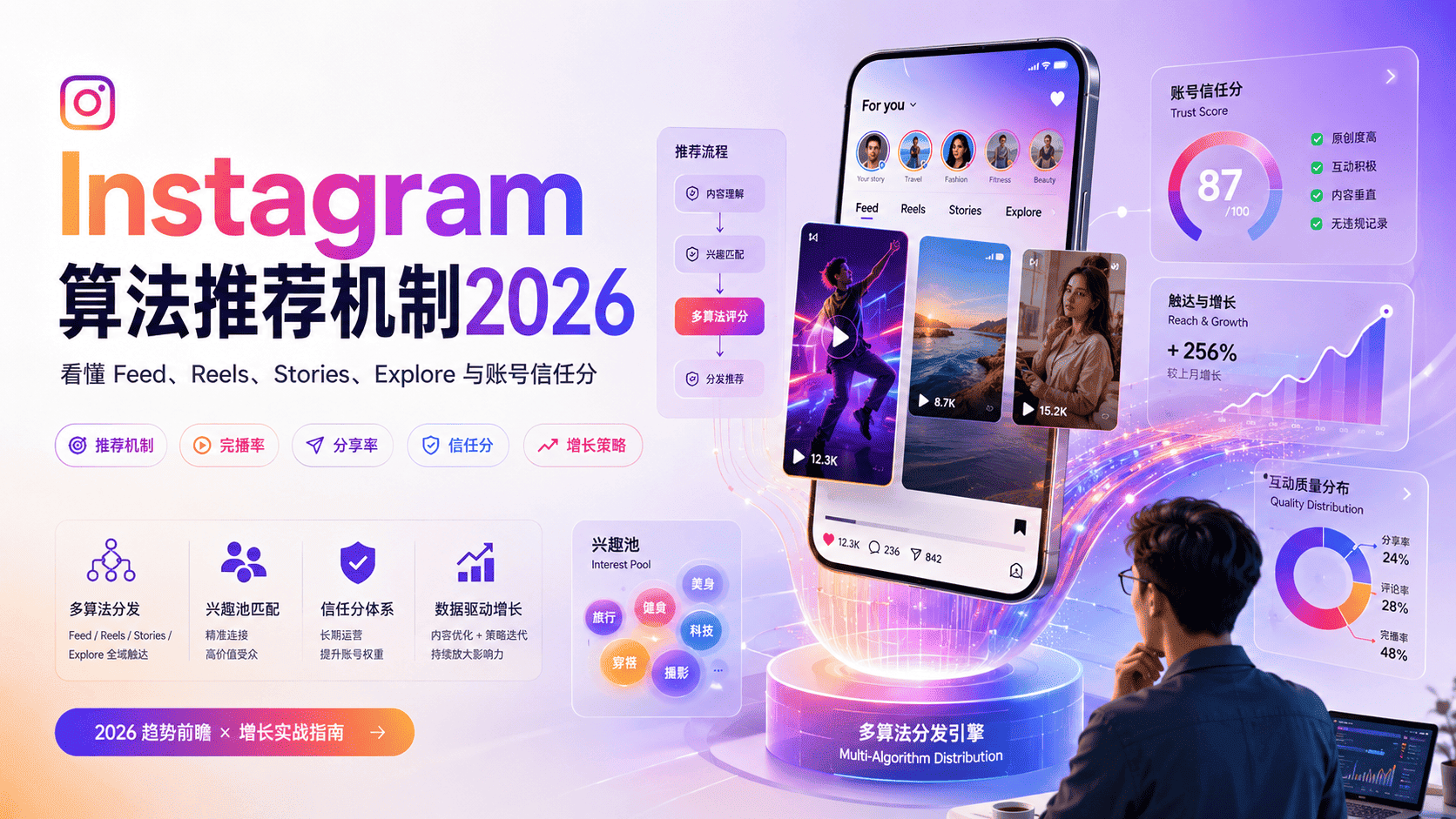 Instagram算法机制2026：Ins内容如何获得更多推荐