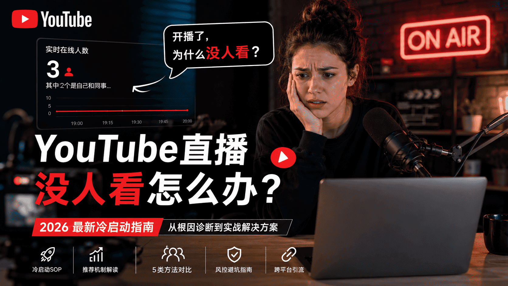 YouTube直播没人看怎么办？油管直播冷启动方法解析