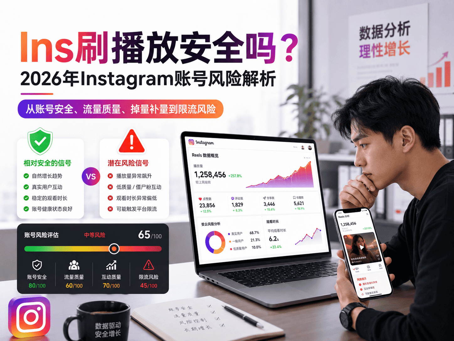 Ins刷播放安全吗？2026年Instagram账号风险解析