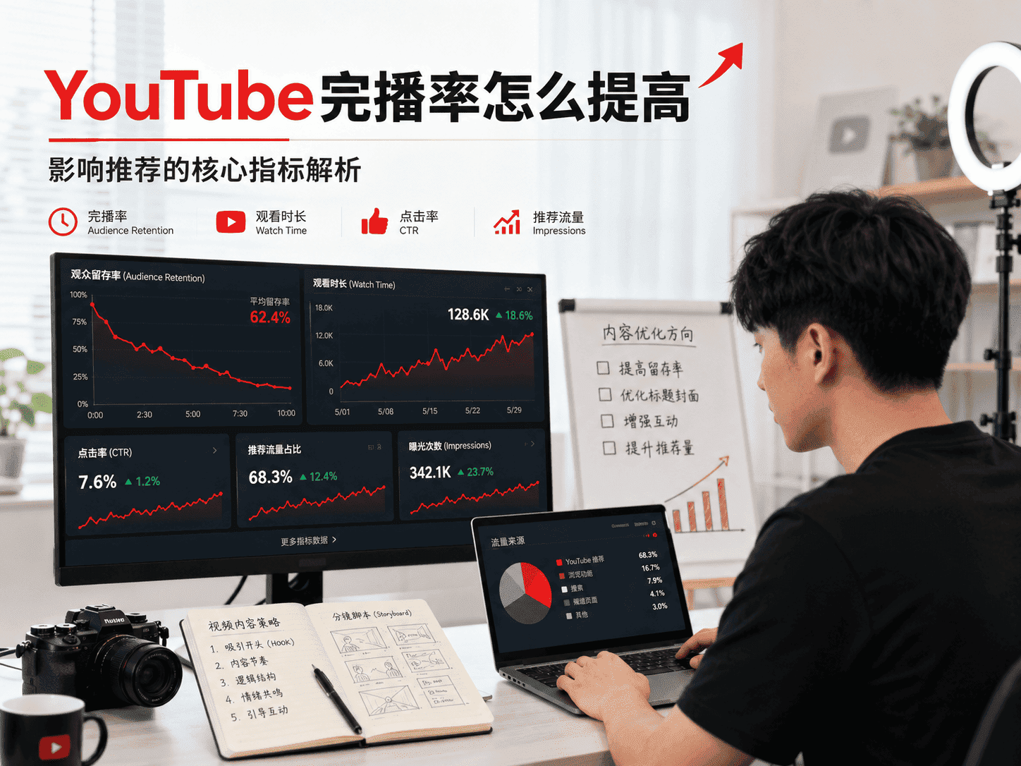 YouTube完播率怎么提高？影响推荐的核心指标解析
