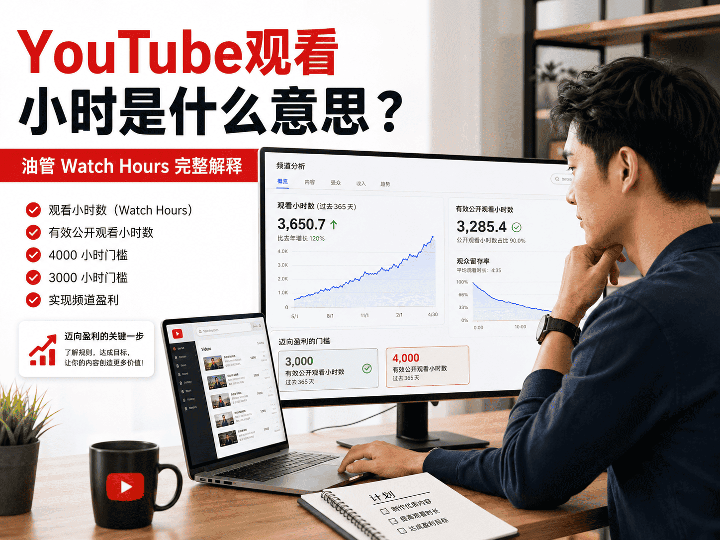 YouTube观看小时是什么意思？油管Watch Hours完整解释