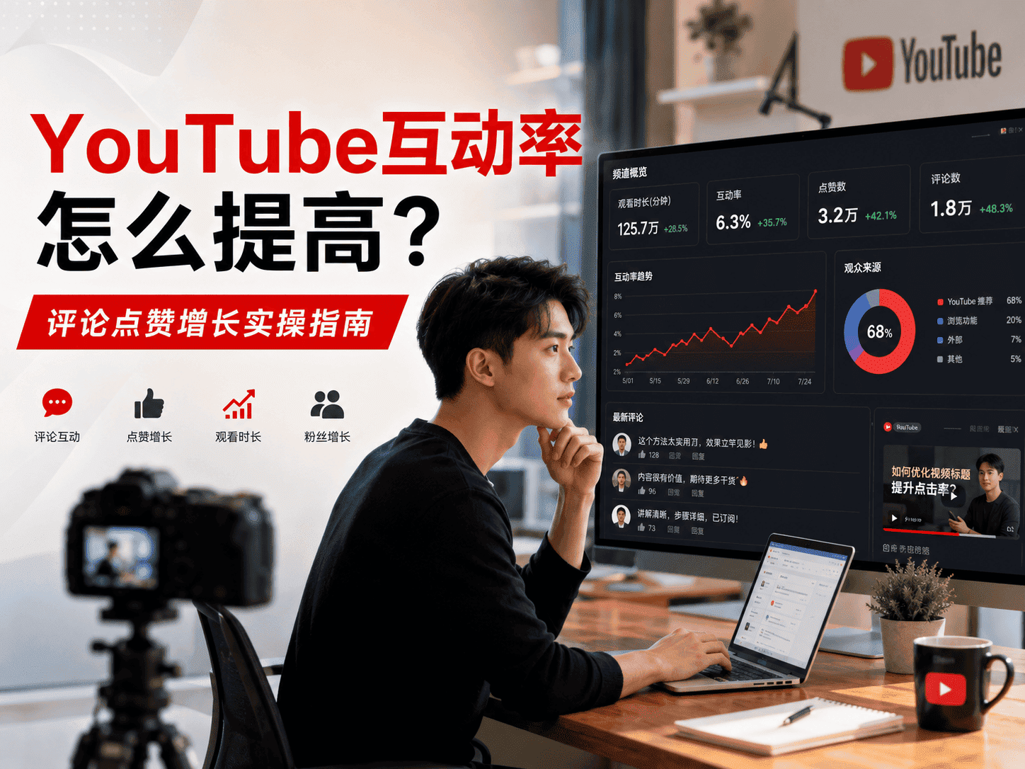 YouTube互动率怎么提高？评论点赞增长实操指南