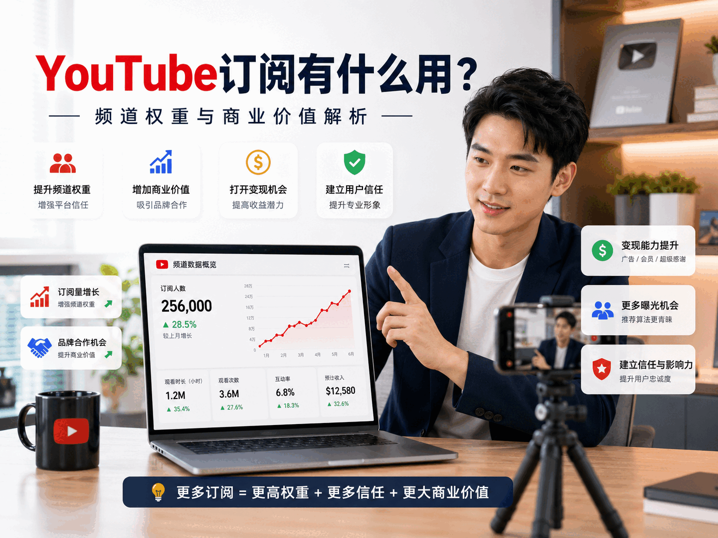 YouTube订阅有什么用？频道权重和商业价值解析