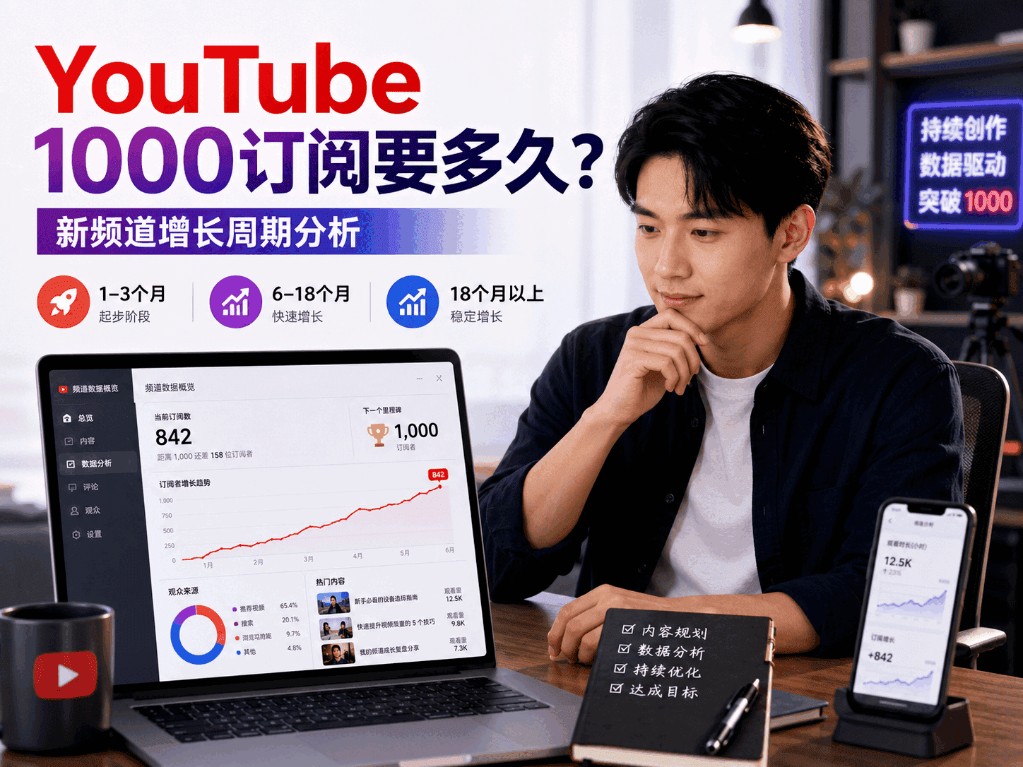 YouTube 1000订阅要多久？新频道增长周期分析