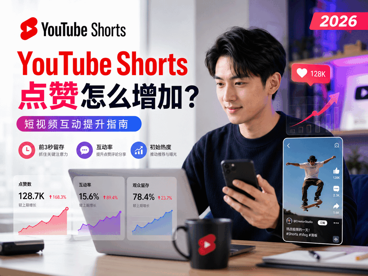 YouTube Shorts点赞怎么增加？短视频互动提升指南