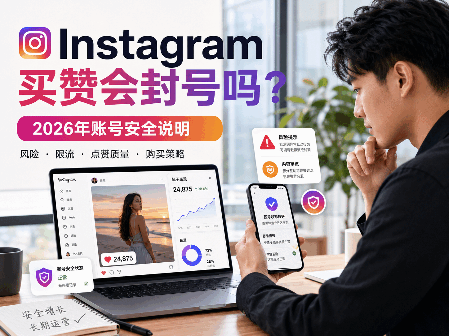 Instagram买赞会封号吗？2026年账号安全说明
