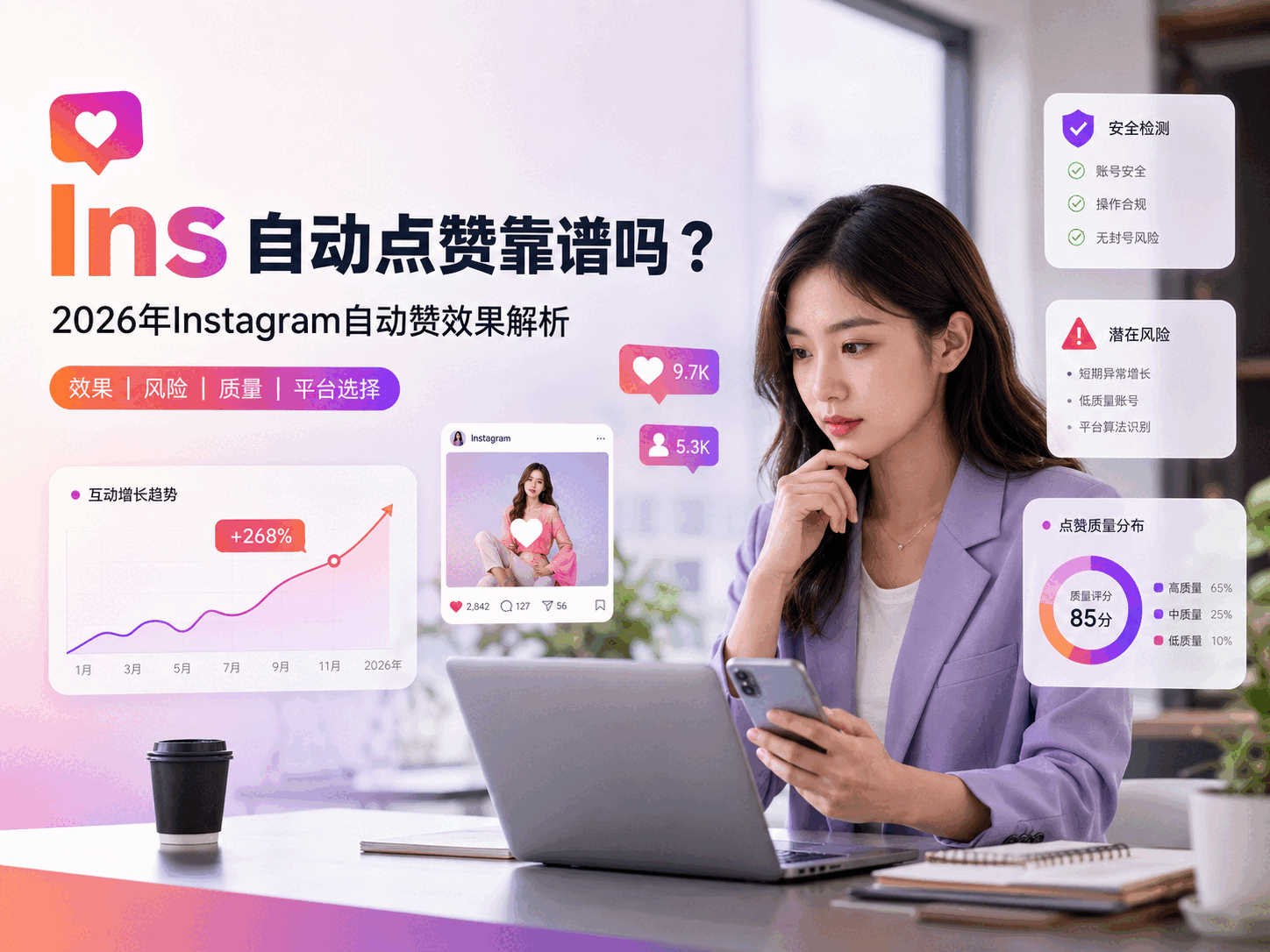 Ins自动点赞靠谱吗？2026年Instagram自动赞效果解析