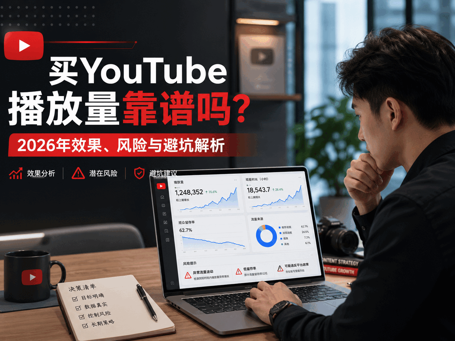 买YouTube播放量靠谱吗？2026年效果、风险和避坑解析