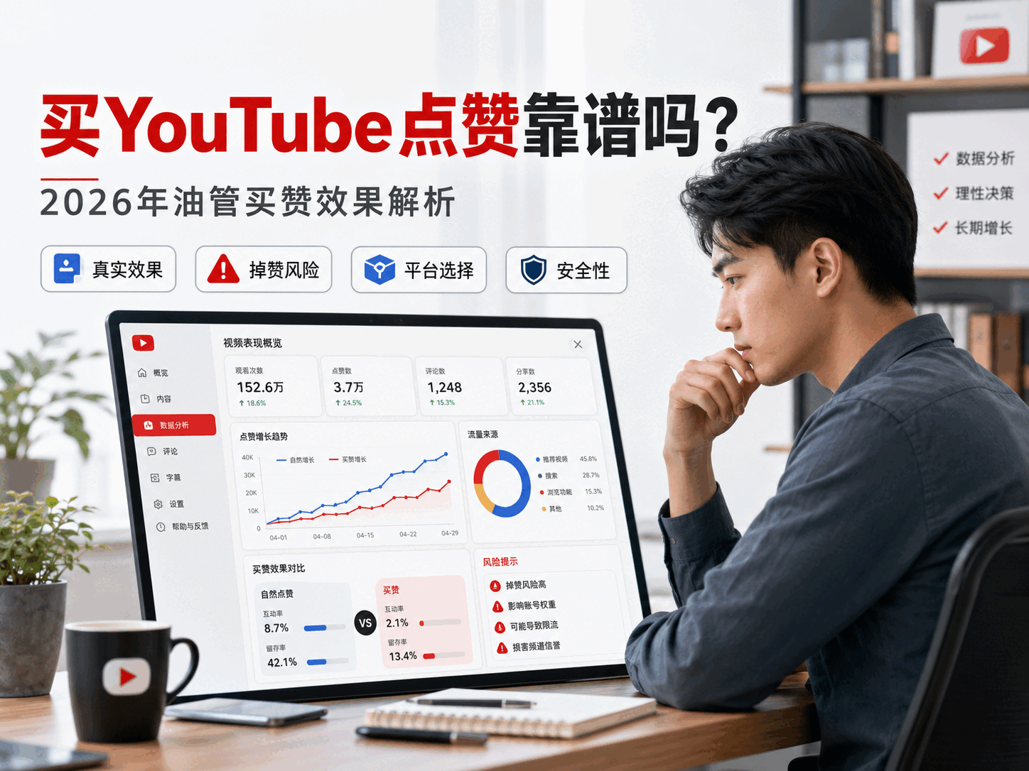 买YouTube点赞靠谱吗？2026年油管买赞效果解析