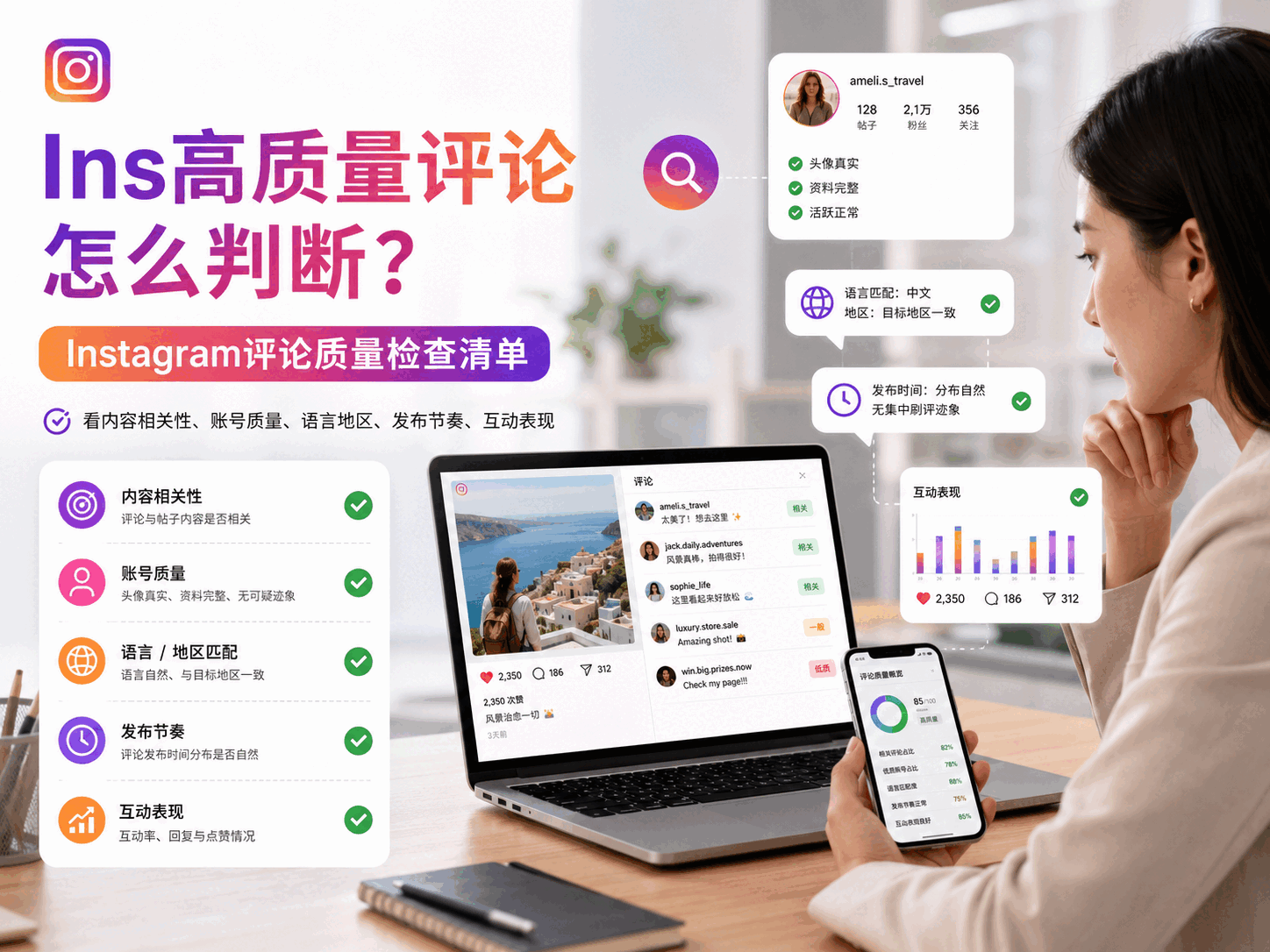Ins高质量评论怎么判断？Instagram评论质量检查清单