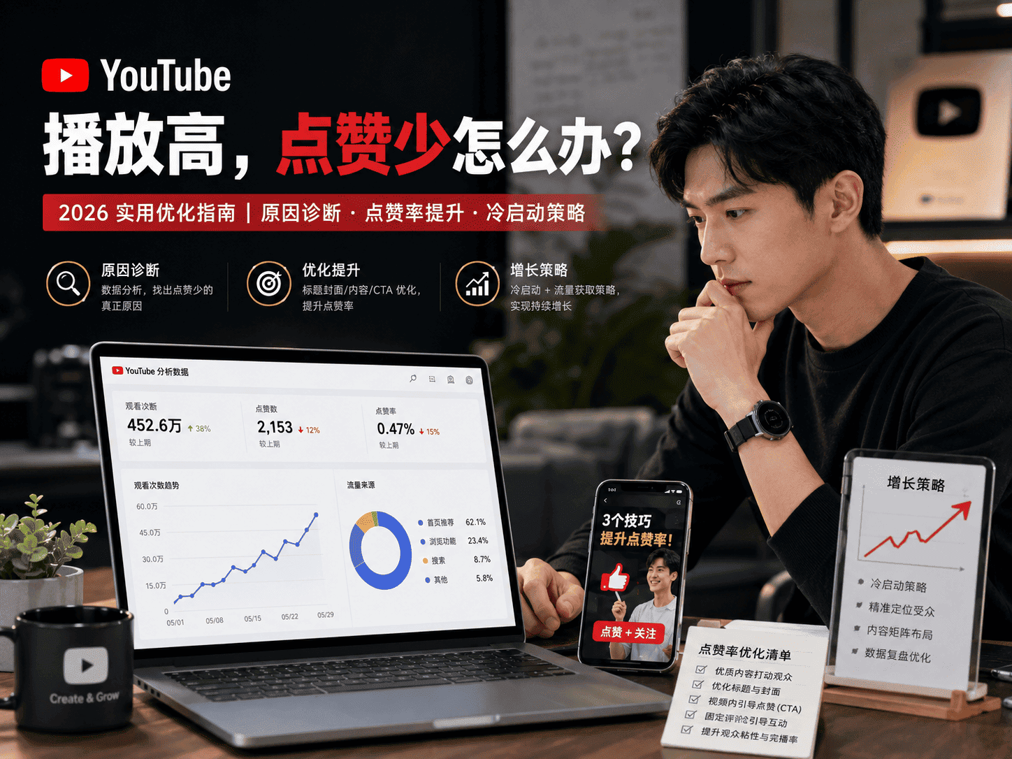 YouTube点赞少怎么办？油管视频互动提升方法