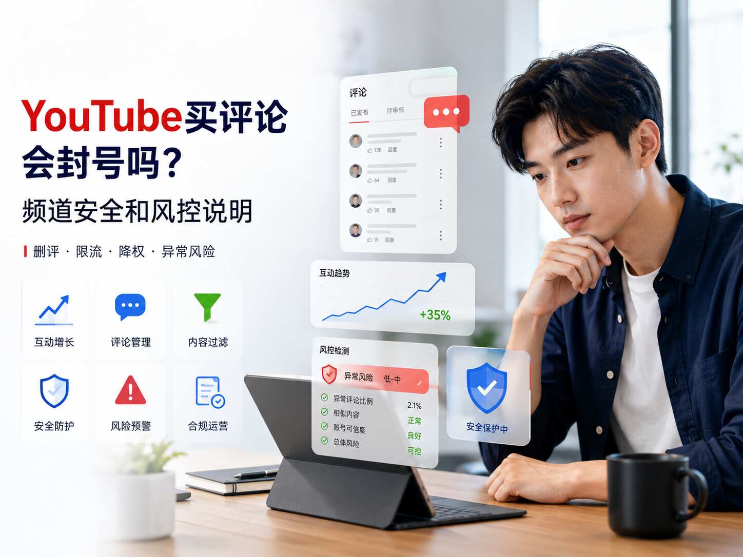 YouTube买评论会封号吗？频道安全和风控说明