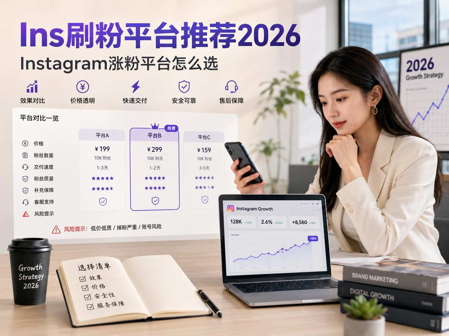 Ins刷粉平台推荐2026：Instagram涨粉平台怎么选