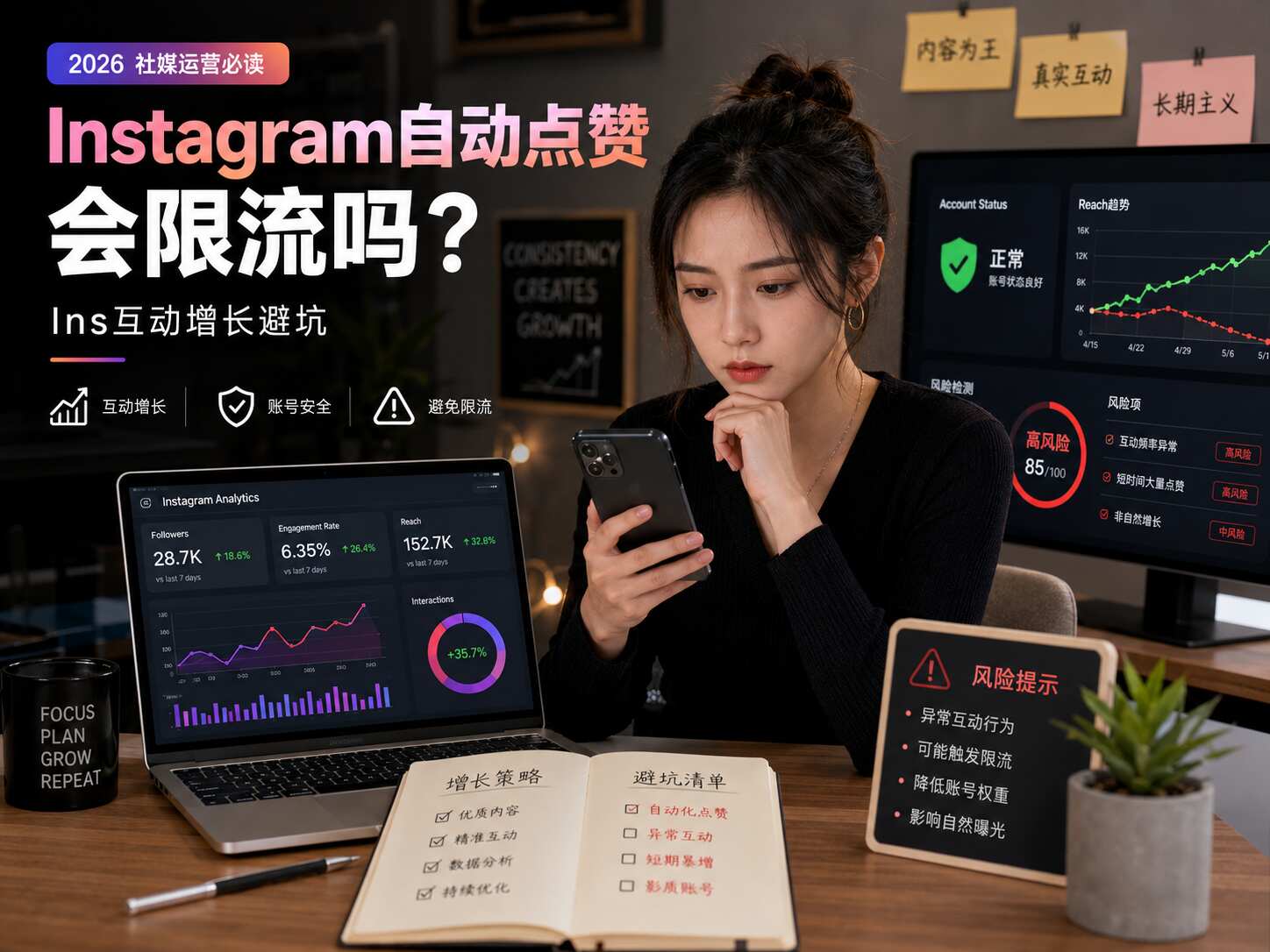 Instagram自动点赞会限流吗？Ins互动增长避坑