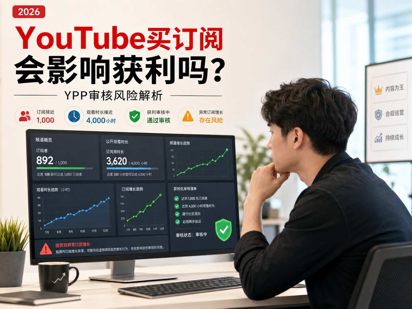 YouTube买订阅会影响获利吗？YPP审核风险解析