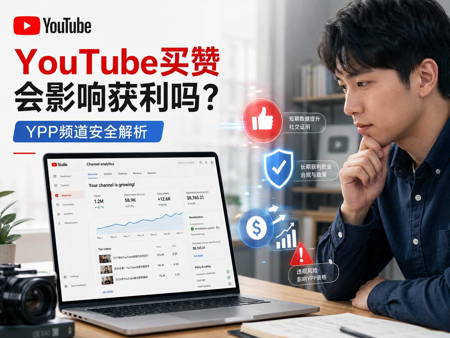 YouTube买赞会影响获利吗？YPP频道安全解析