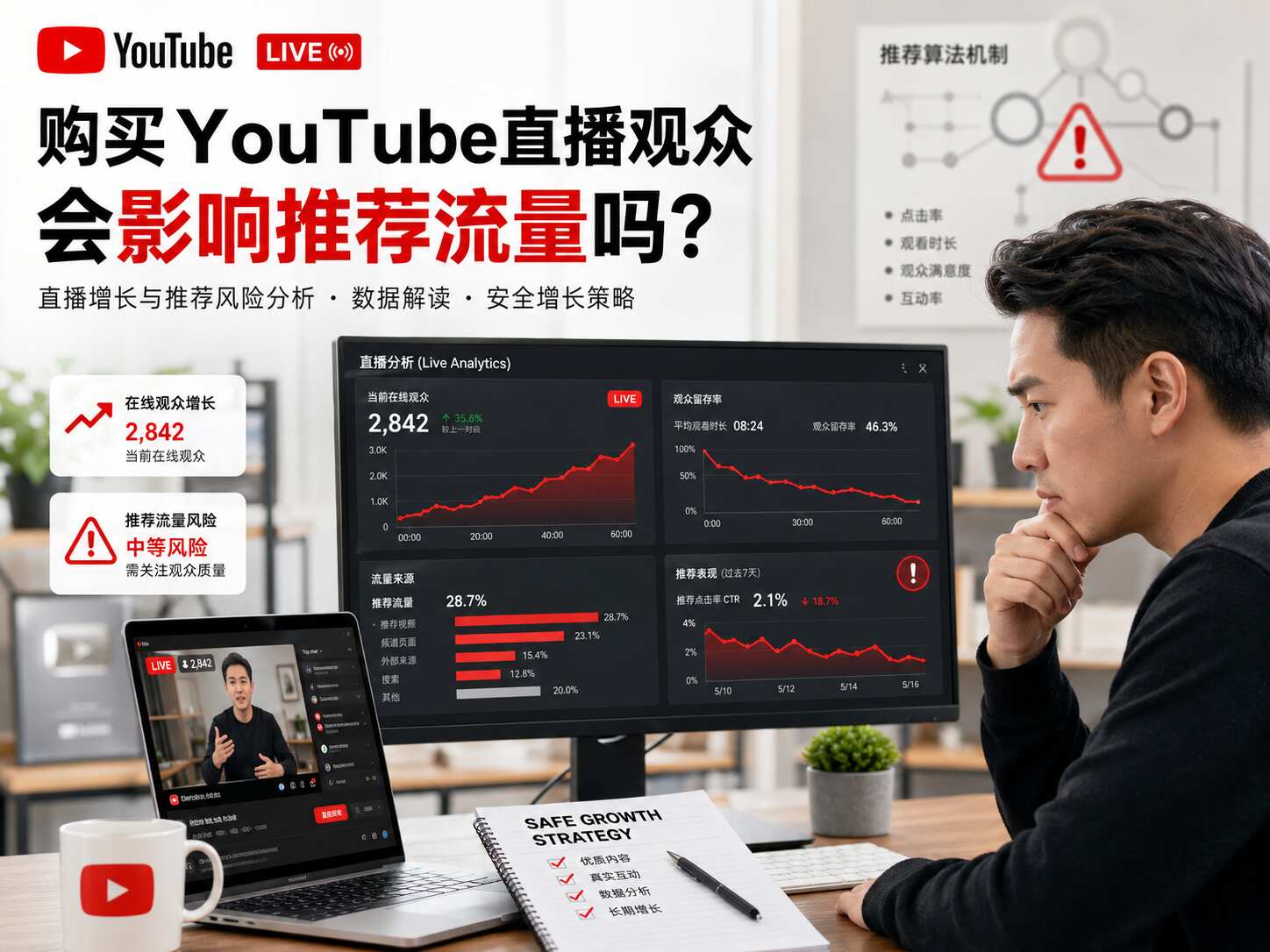 YouTube直播买人气会限流吗？直播推荐避坑解析