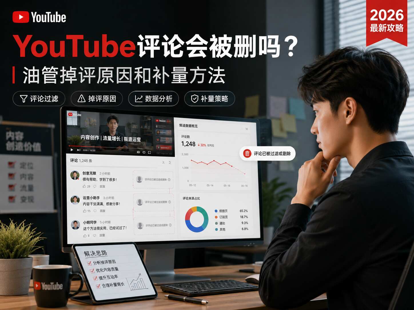 YouTube评论会被删吗？油管掉评原因和补量方法
