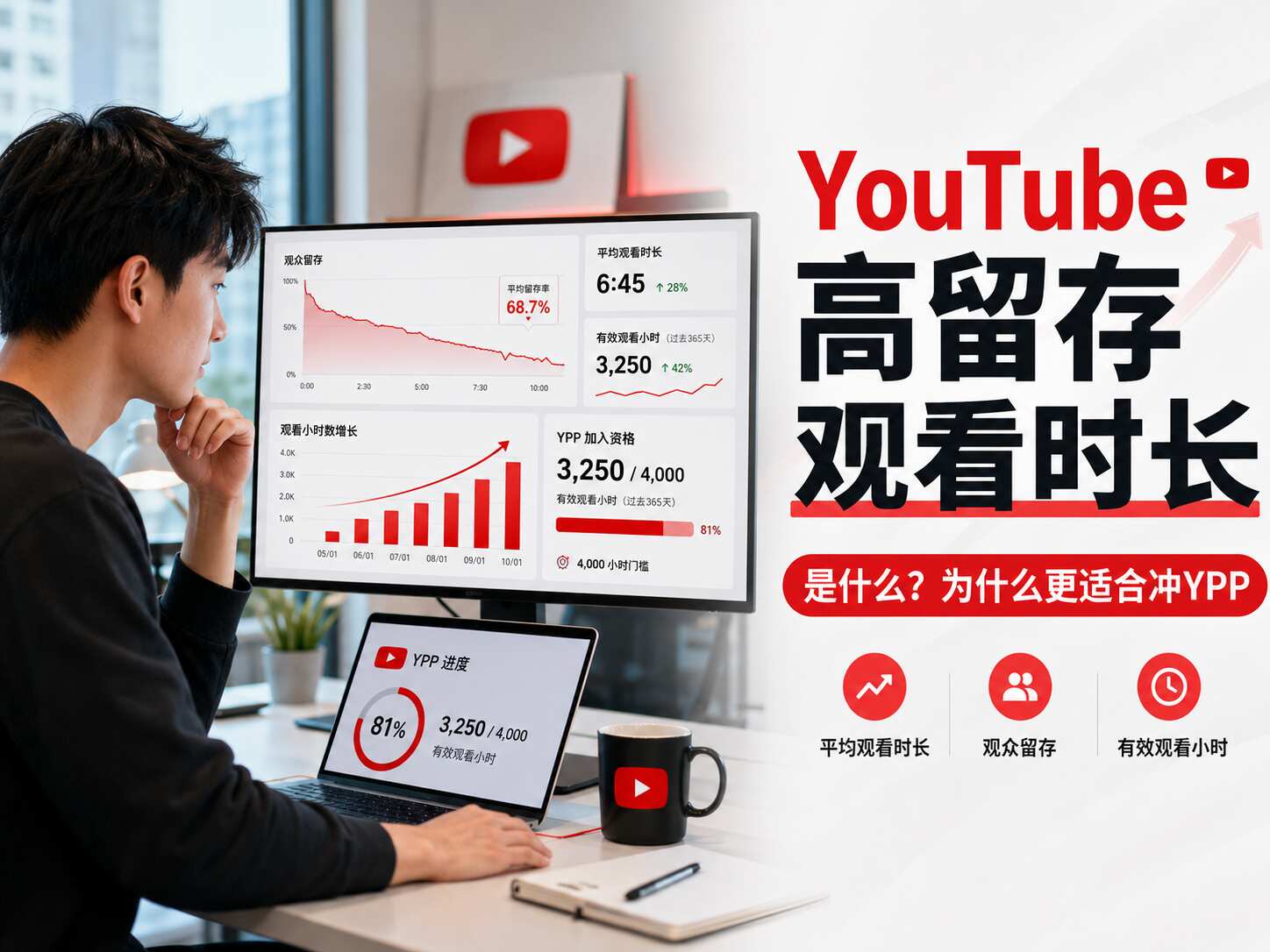 YouTube高留存观看时长是什么？为什么更适合冲YPP