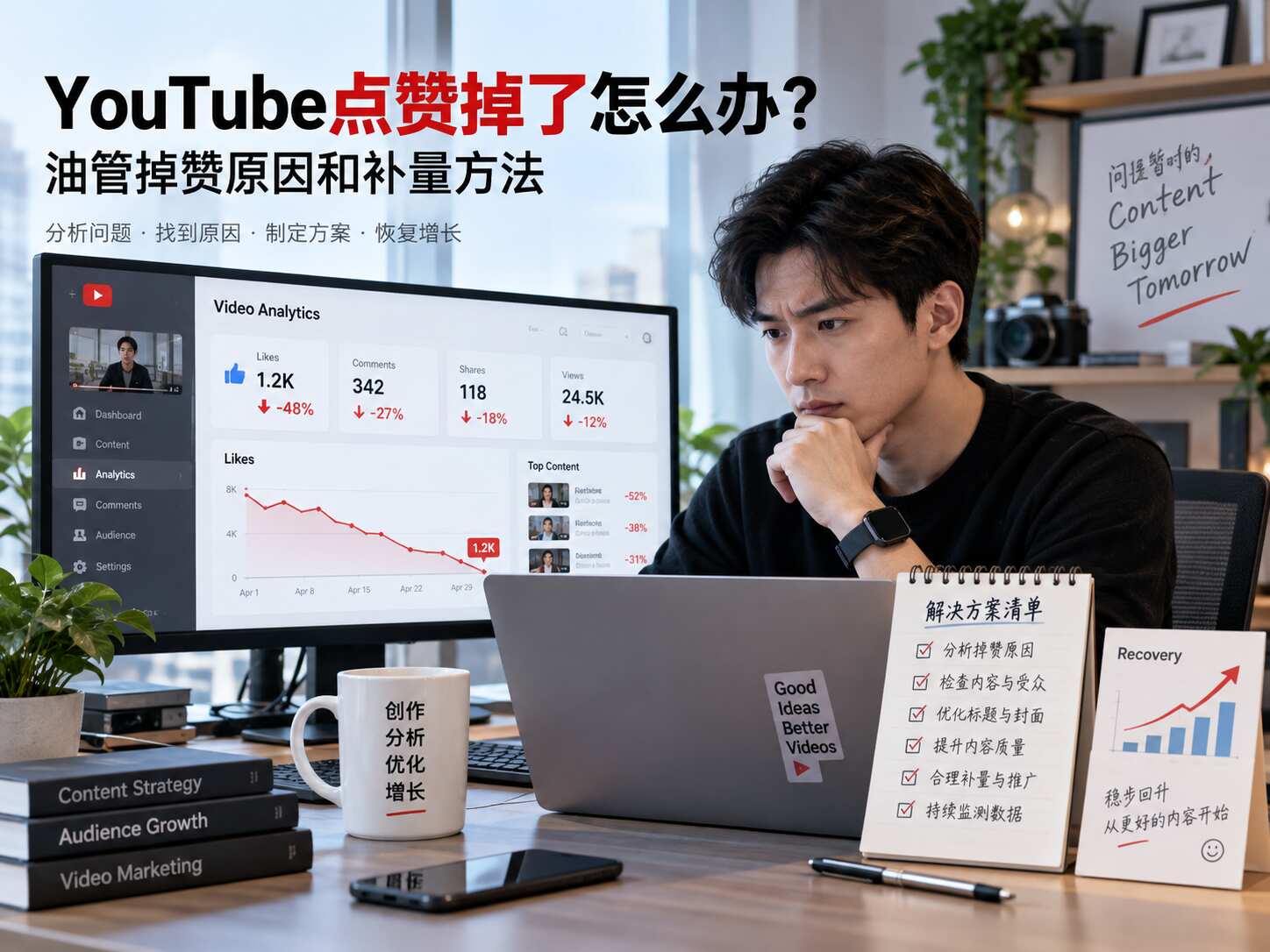 YouTube点赞掉了怎么办？油管掉赞原因和补量方法