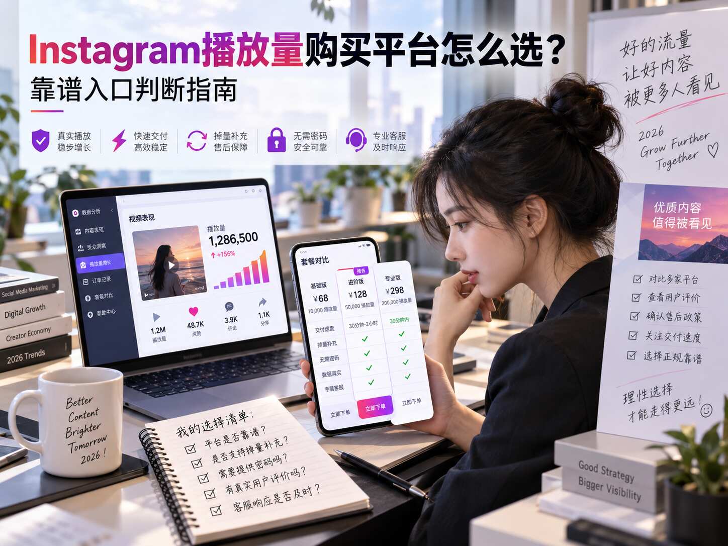 Instagram播放量购买平台怎么选？靠谱入口判断
