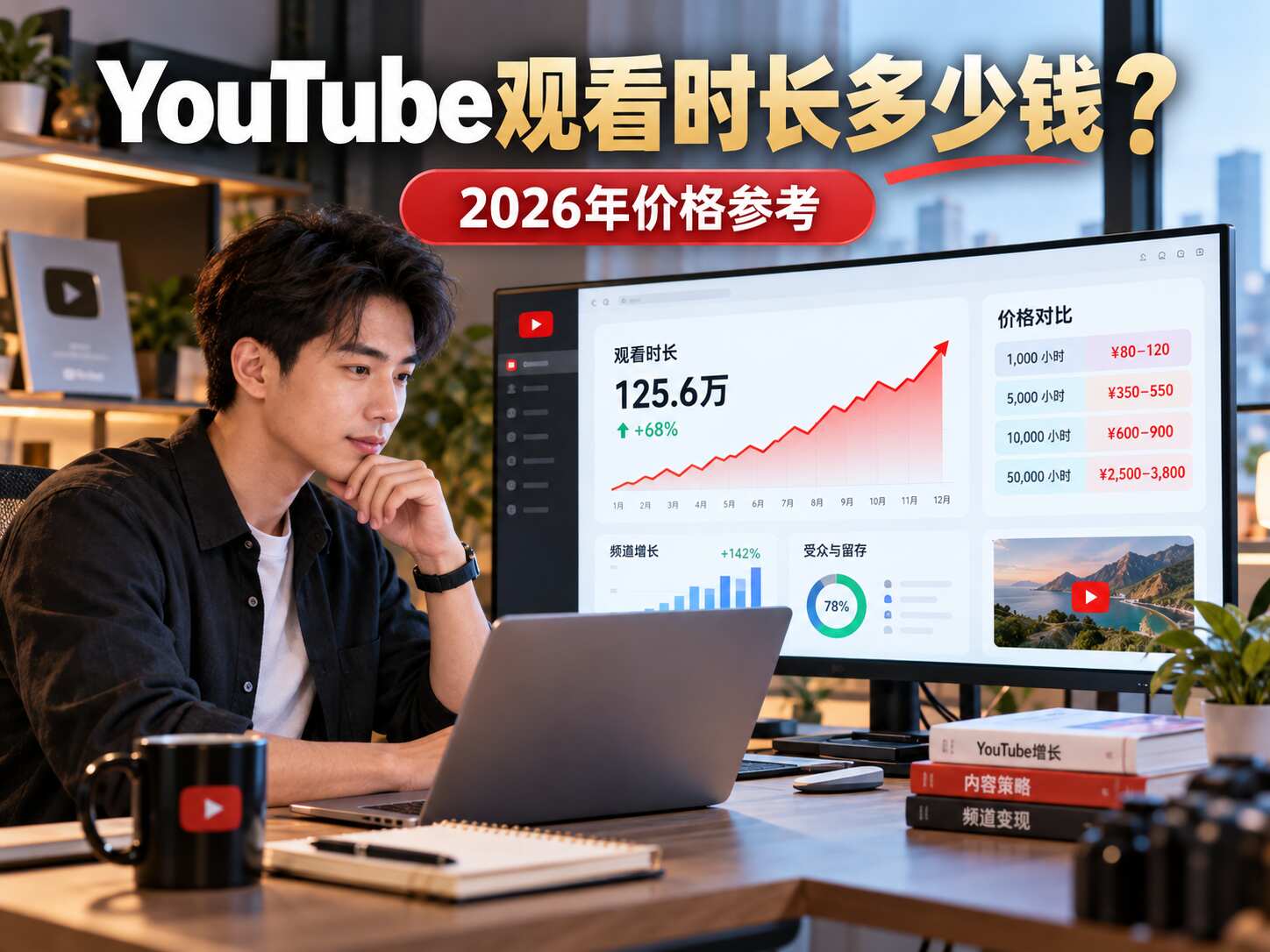 YouTube观看时长多少钱？2026年油管刷时长价格参考