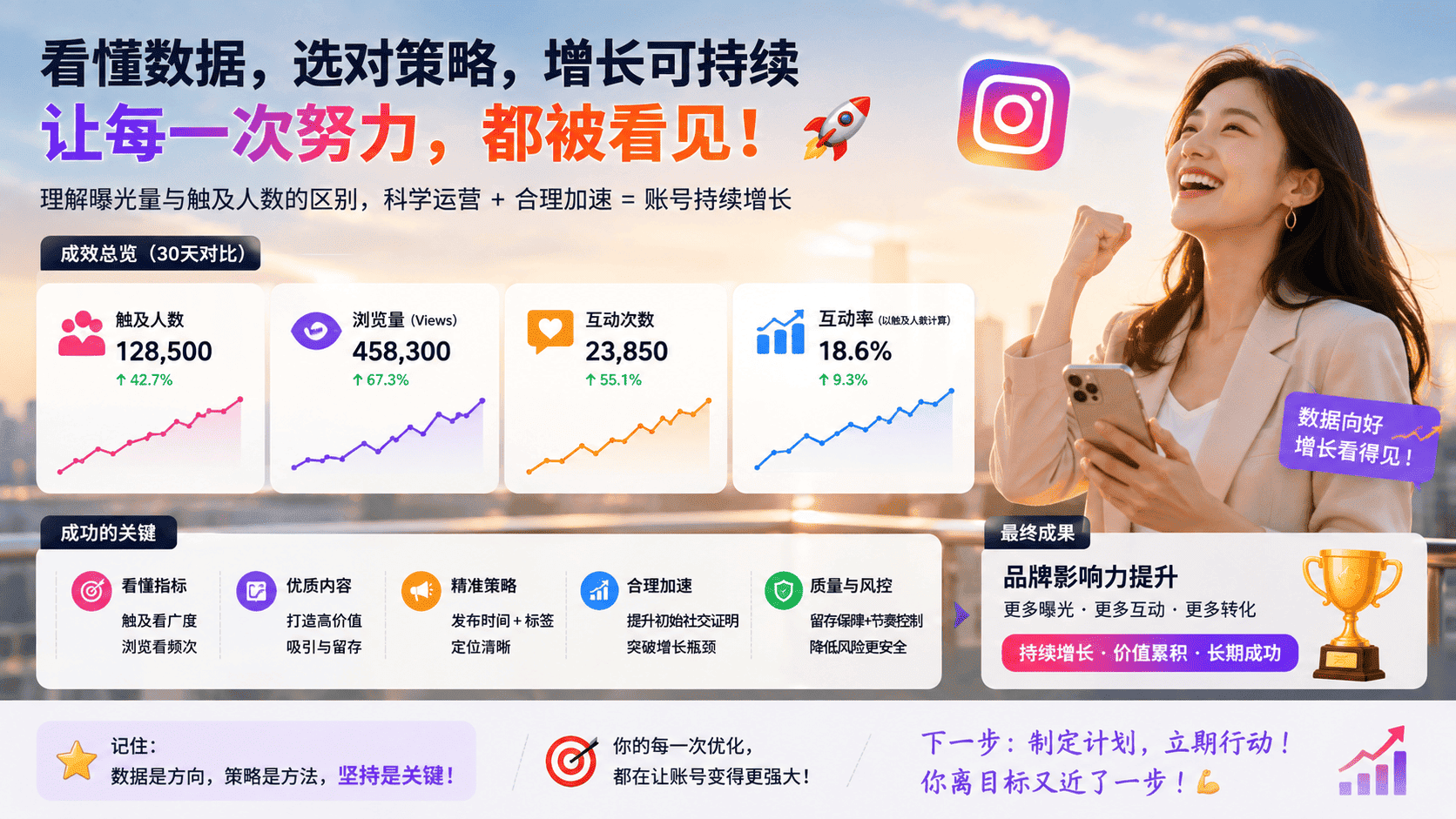 Instagram曝光量和触及人数区别