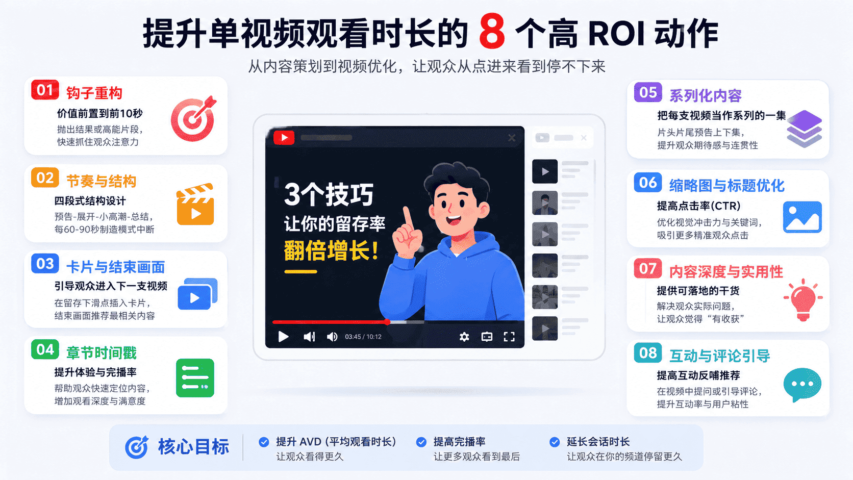 YouTube观看时间长怎么增加