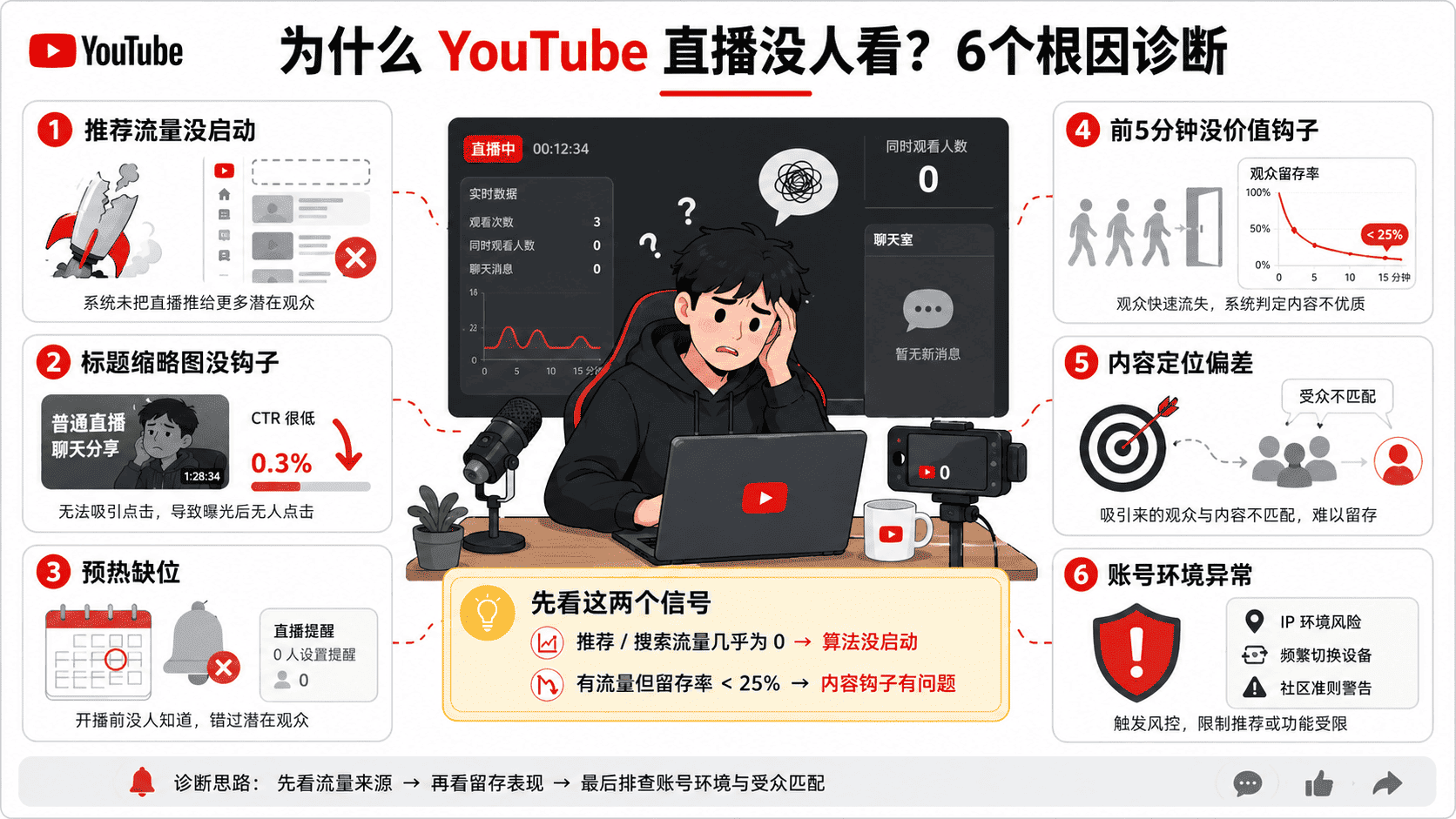YouTube直播没人看怎么办