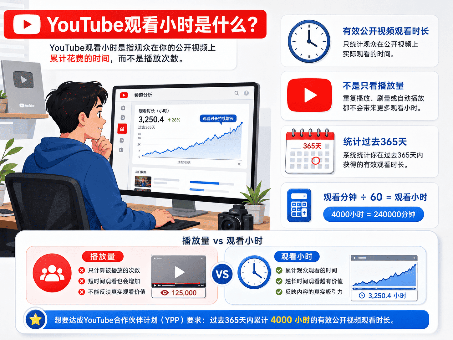 YouTube观看小时是什么意思