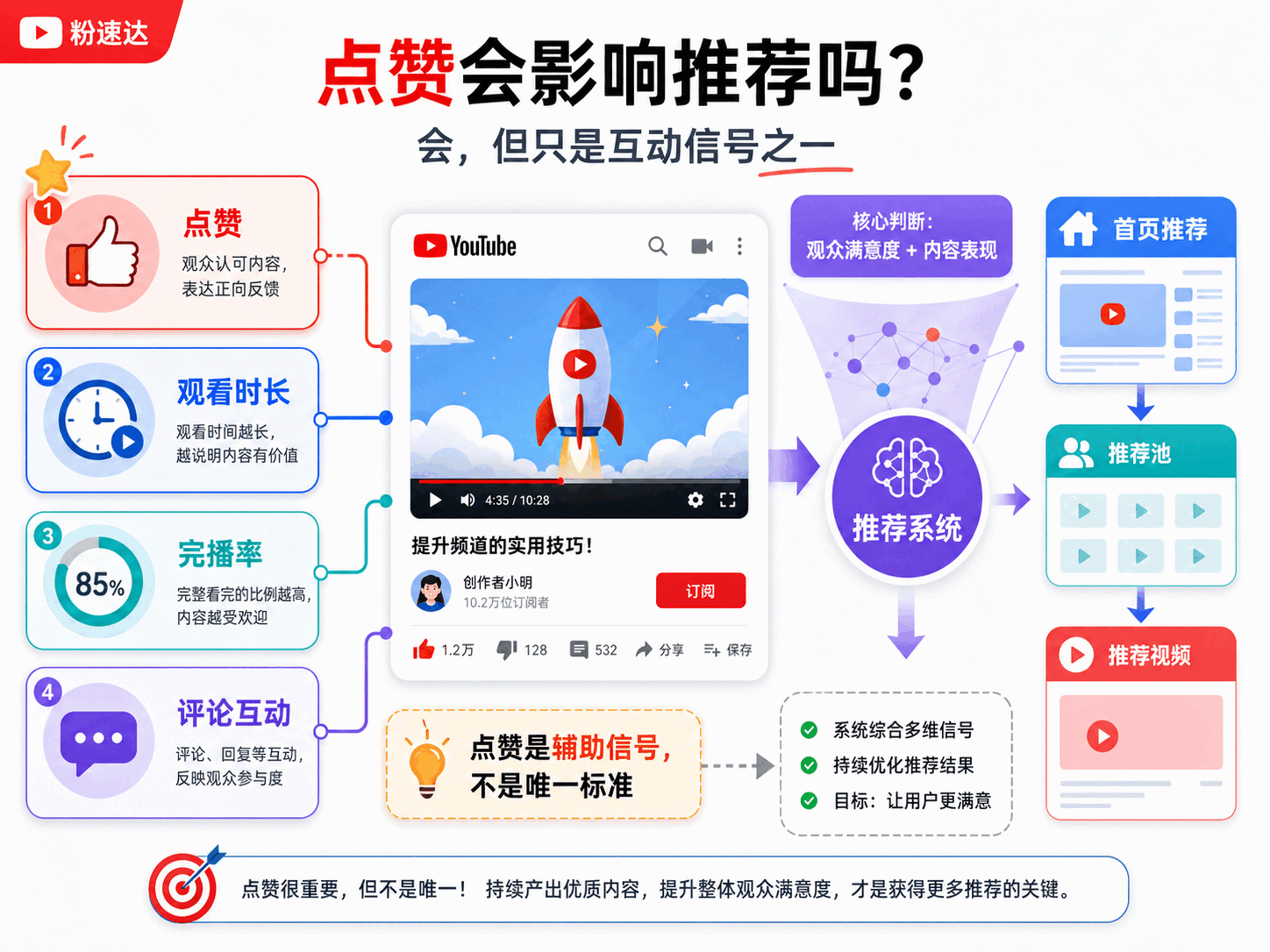 YouTube点赞会影响推荐吗