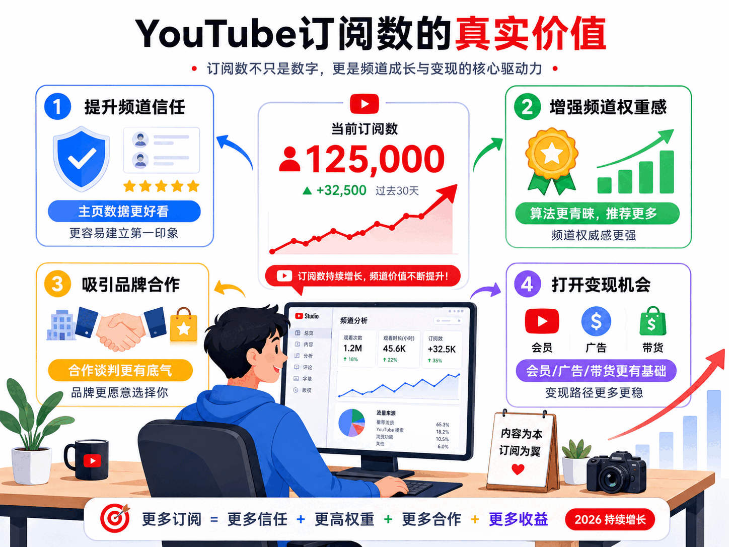 YouTube订阅有什么用