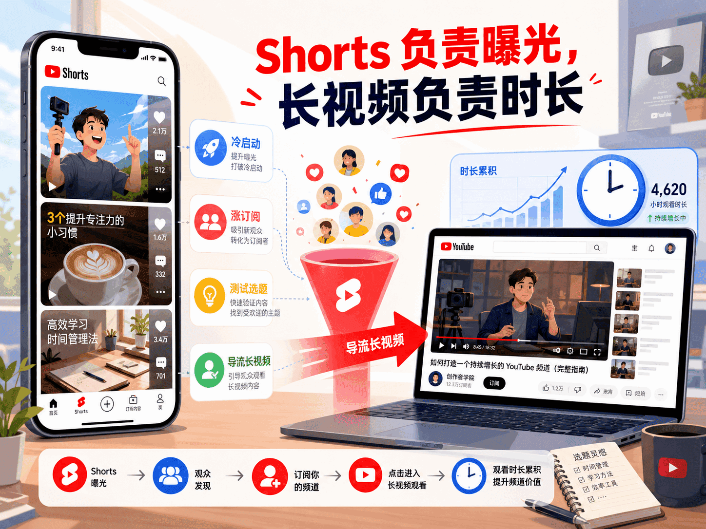 YouTube Shorts算观看时长吗