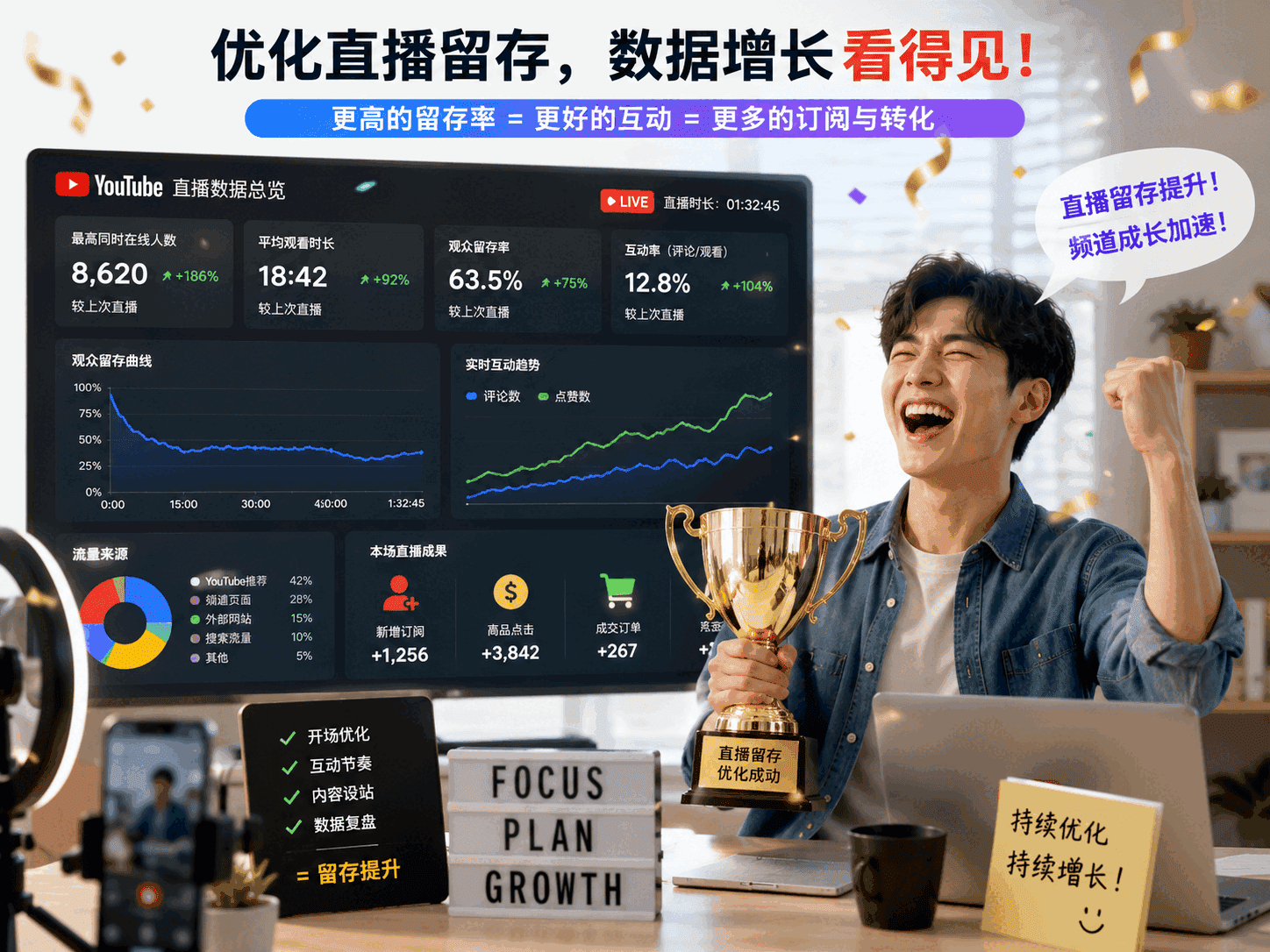 YouTube直播间留存怎么提高