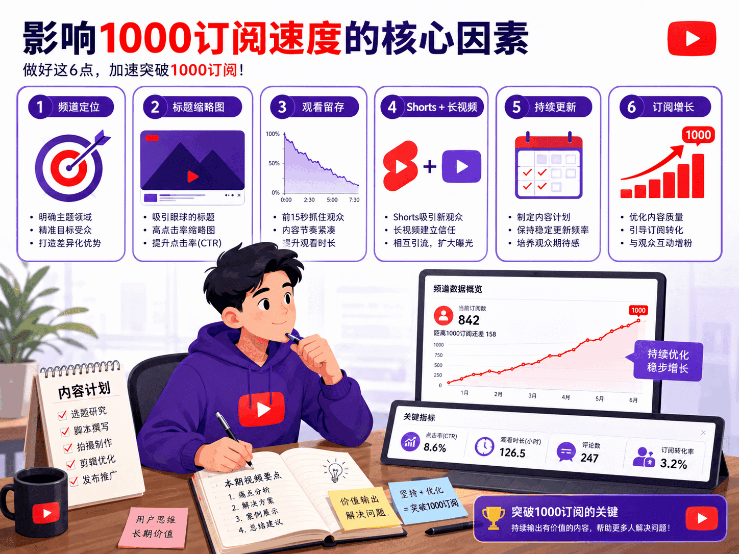 YouTube 1000订阅要多久