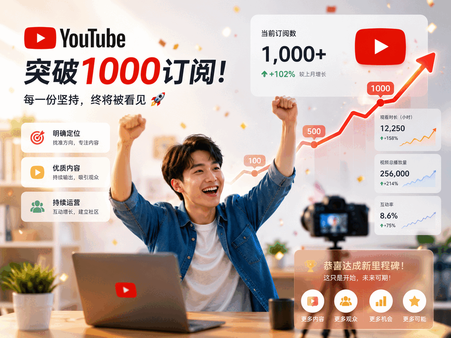 YouTube 1000订阅要多久