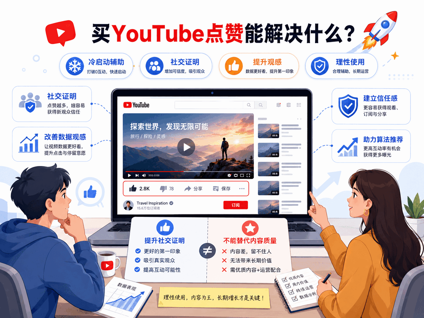 买YouTube点赞靠谱吗