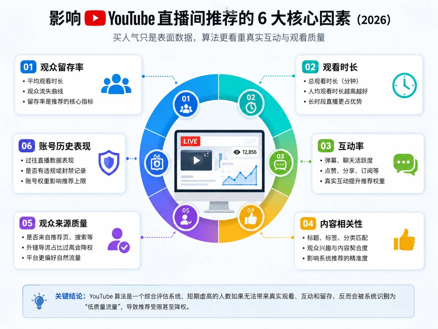 YouTube直播买人气会限流吗