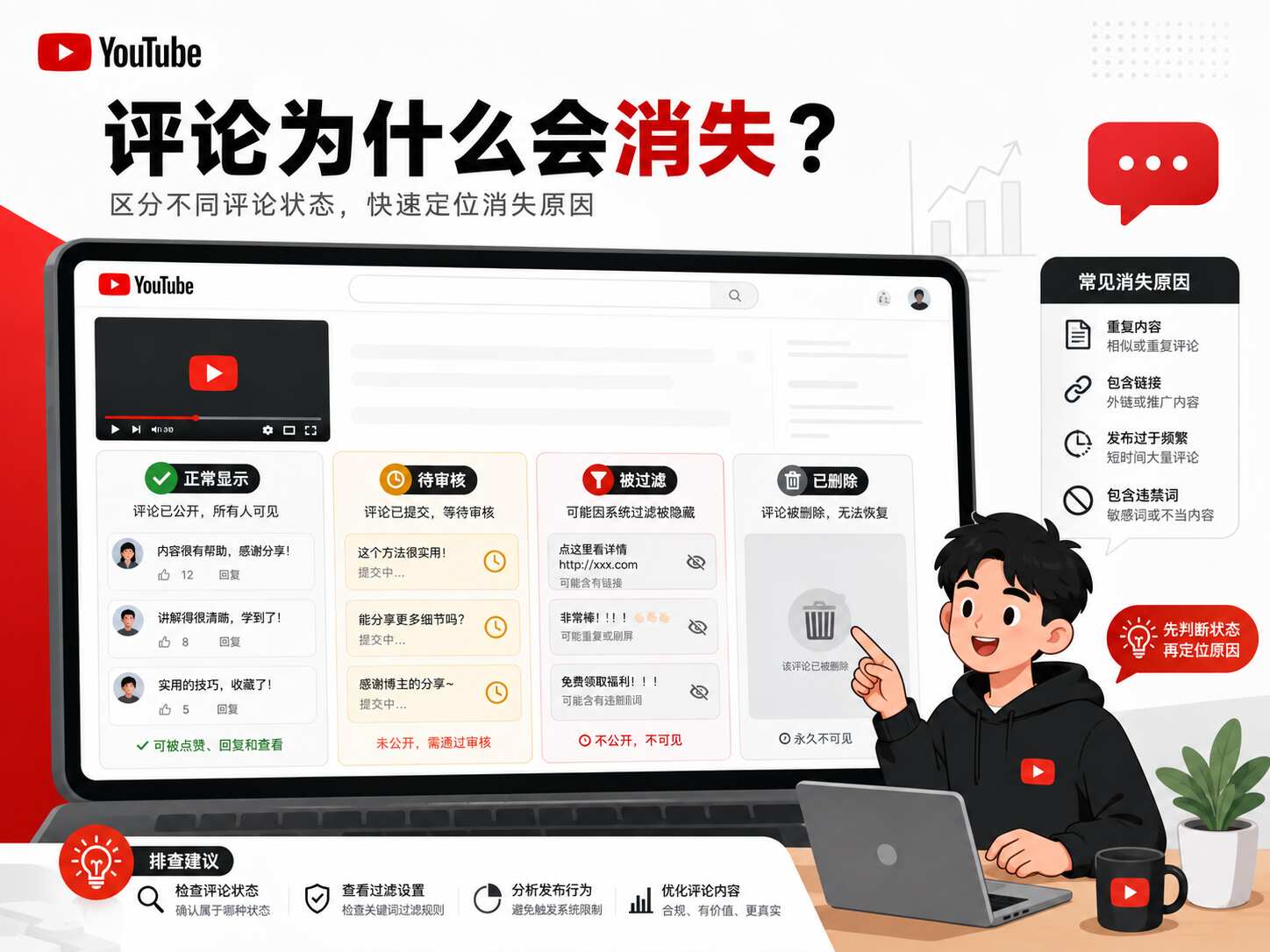 YouTube评论会被删吗