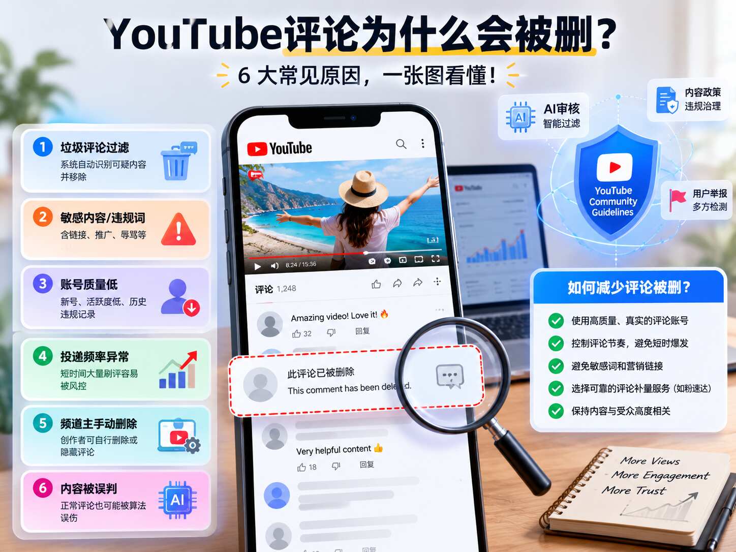 YouTube评论会被删吗