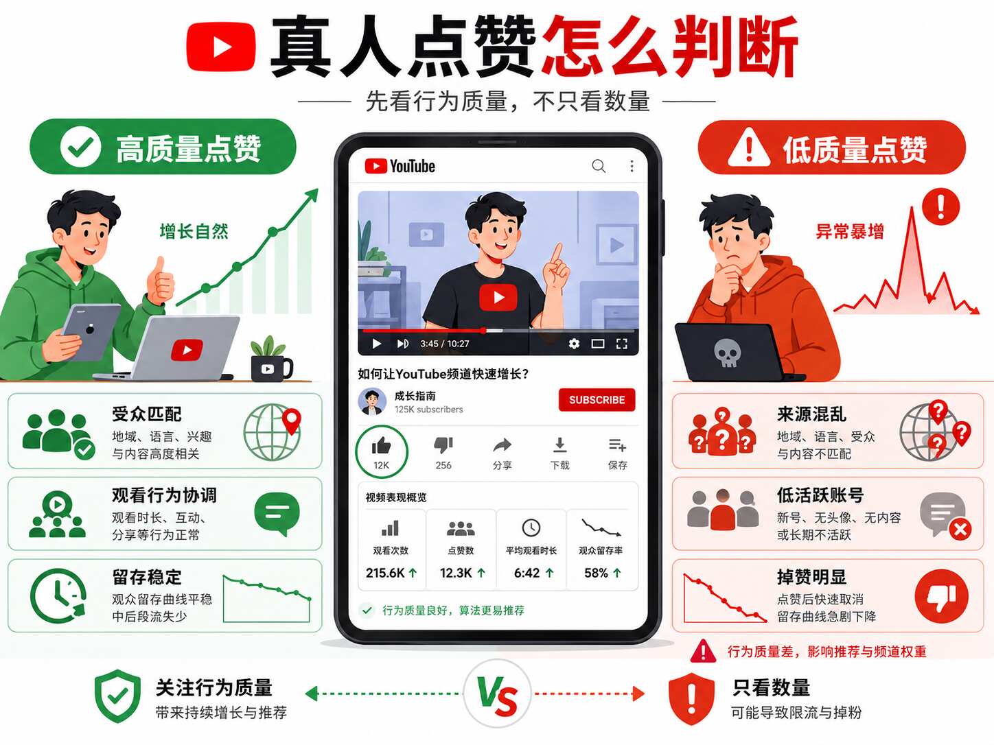 YouTube真人点赞怎么判断