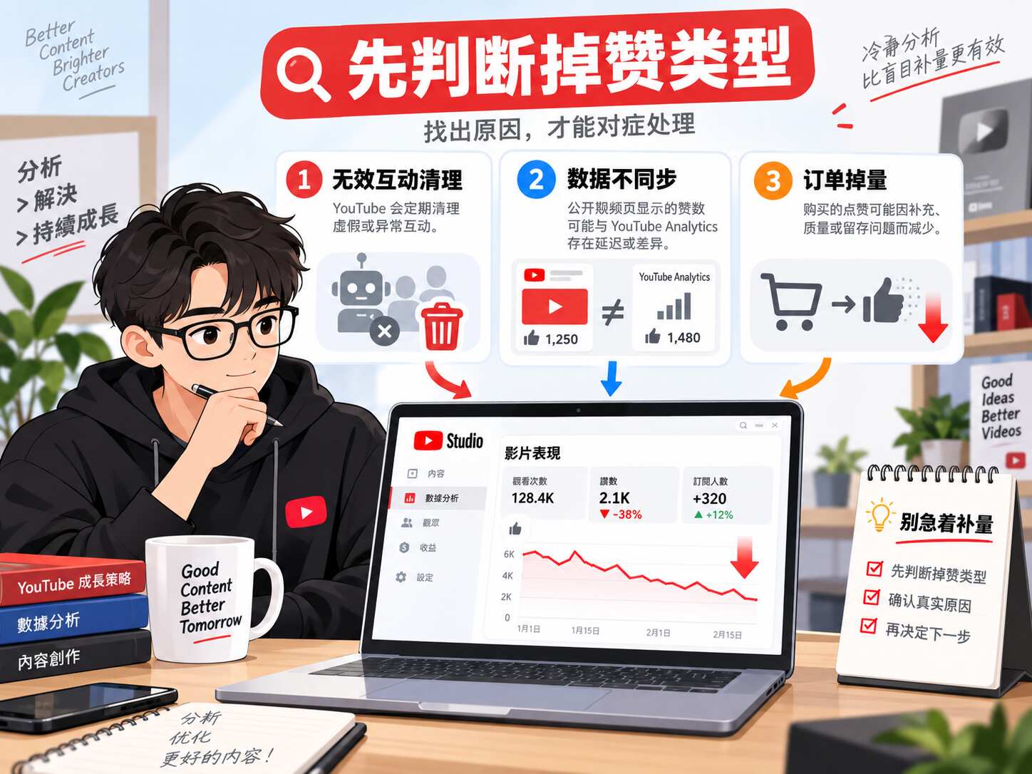 YouTube点赞掉了怎么办