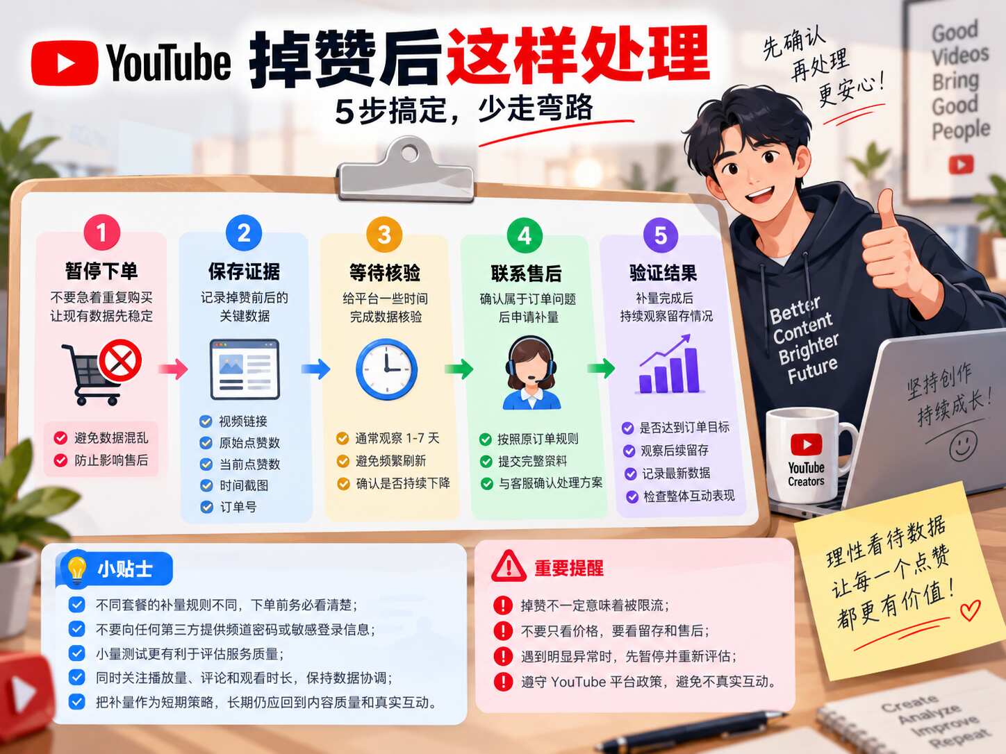 YouTube点赞掉了怎么办