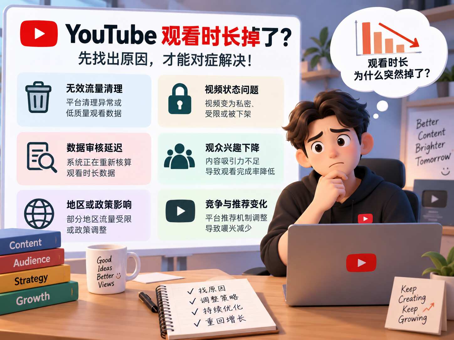 YouTube观看时长掉了怎么办
