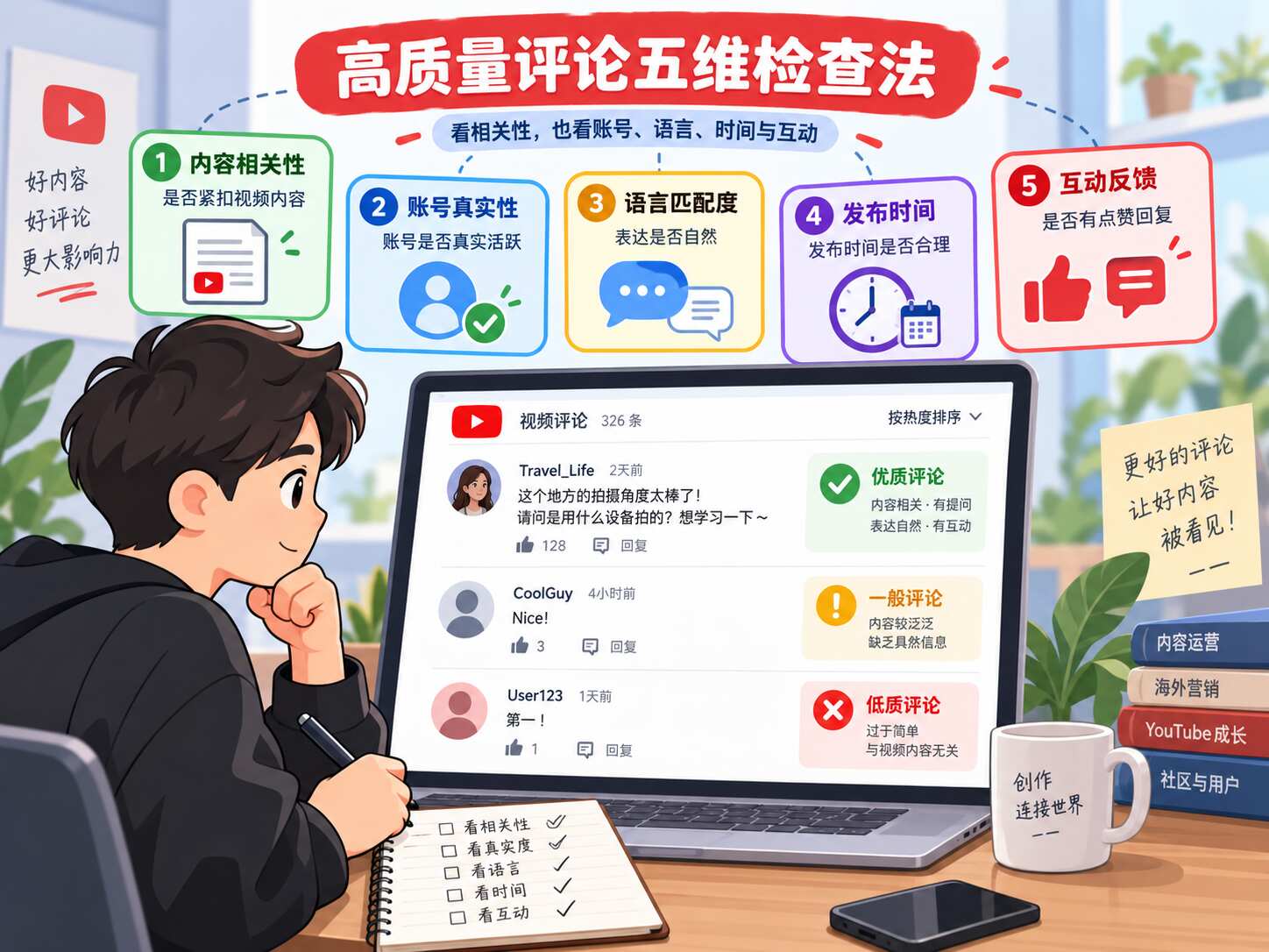 YouTube高质量评论怎么判断