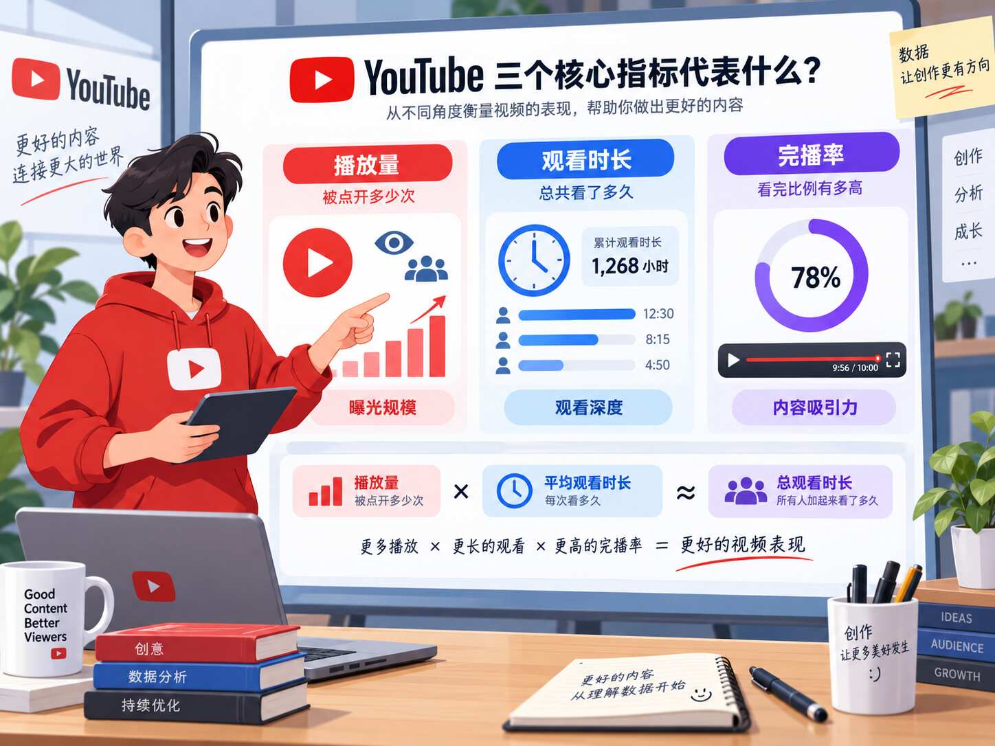 YouTube播放量和观看时长区别